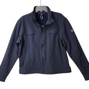 KUHL WOMEN JACKET COAT LIGHTWEIGHT BLUE SZ XL FULL ZIP GORPCORE GRANOLA OUTDOOR
